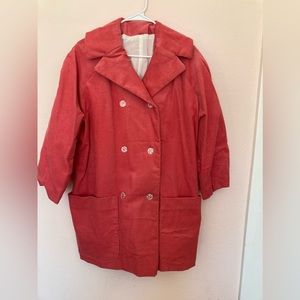 Vintage 1960s rose pink corduroy coat